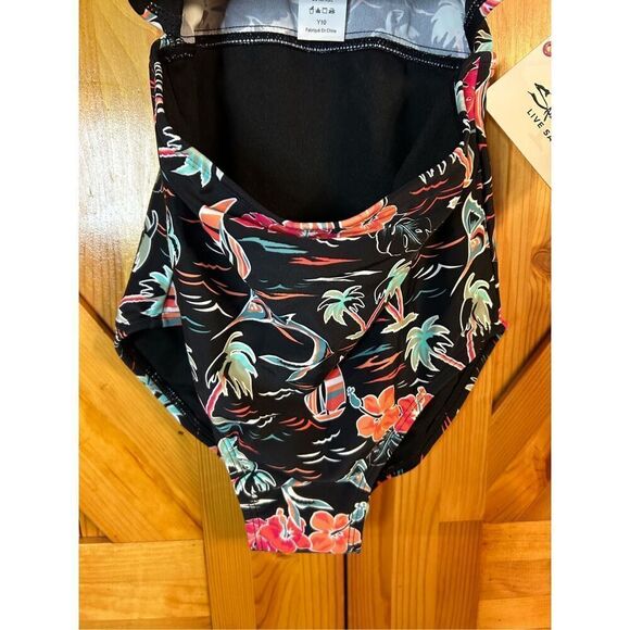 Salt Life swimsuit one piece tropical black Youth 10 nwt (0133) - Picture 2 of 6